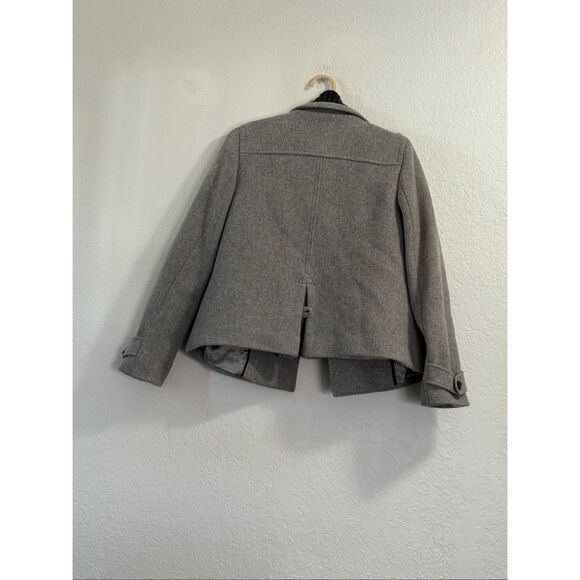 J.Crew Stadium Cloth Nello Gori Wool Double Breasted Top Of Waist Coat 4 Gray - Picture 4 of 6